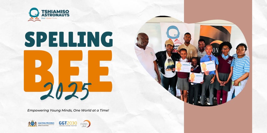Celebrating Youth Literacy Tshiamiso Astronauts’ Spelling Bee at Evaton Primary Blog Banner